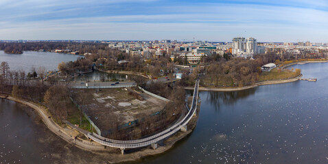 Fototapeta premium Aerial view of Bucharest, Romania