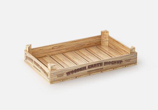 Wooden Crate Mockup for Creative Design and Branding Projects