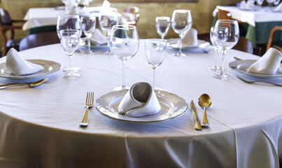 Restaurant table celebration