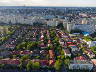 Aerial view of Pantelimon area, Bucharest, Romania