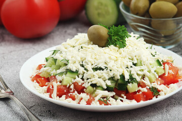 Shopsky salad - national Bulgarian dish