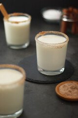 Kogel mogel drink made from eggs with cream