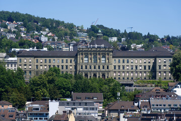 Fototapeta na wymiar ETHZ technical school (Swiss Federal Institute of Technology) main campus. Photo taken June 1st, 2021, Zurich, Switzerland.