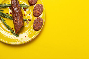 Assortment of typical Spanish homemade sausages