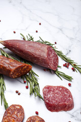 Assortment of typical Spanish homemade sausages