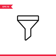 Filter icon vector. Funnel sign