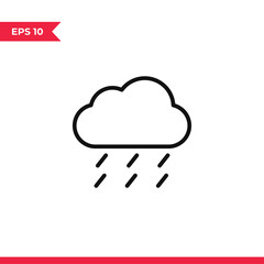 Rain icon vector. Weather sign