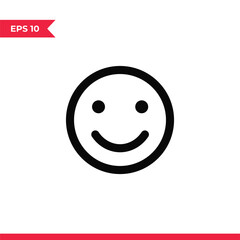 Fototapeta premium Happy icon vector. Smile sign