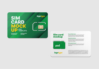 Sim Cards Mockup, Plastic Card