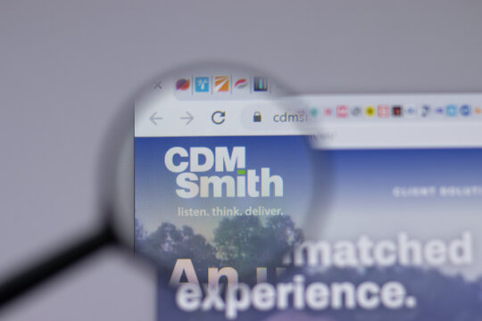 Los Angeles, California, USA - 1 June 2021: CDM Smith logo or icon on website page, Illustrative Editorial.