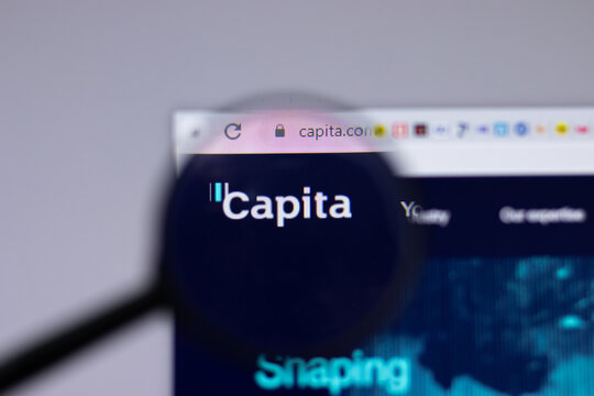 Los Angeles, California, USA - 1 June 2021: Capita logo or icon on website page, Illustrative Editorial.