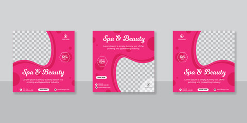 Beauty and spa promotion social media post