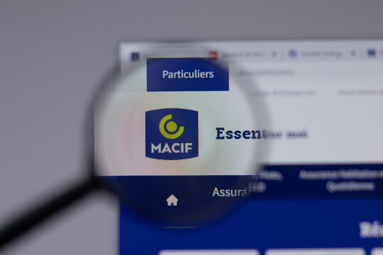 Los Angeles, California, USA - 1 June 2021: MACIF logo or icon on website page, Illustrative Editorial.