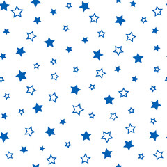 Stars seamless pattern. Design for fabric, wrapping paper, background, wallpaper. Vector.