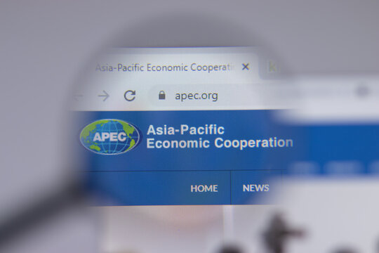 Los Angeles, California, USA - 1 June 2021: APEC logo or icon on website page, Illustrative Editorial.