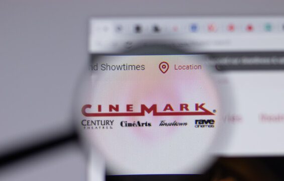 Los Angeles, California, USA - 1 June 2021: Cinemark Theatres Logo Or Icon On Website Page, Illustrative Editorial.