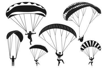Paragliding, Paragliding vector, paraglider clipart, Paragliders design vector, Flying Paragliding Silhouettes, Paragliding