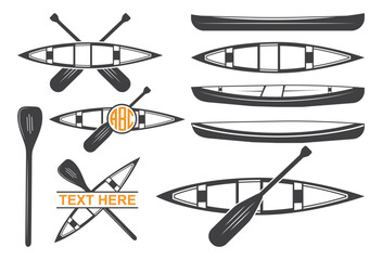 Canoe Vector, Canoe and Paddles, Kayak, Canoe Monogram, Canoe split, Kayak Monogram, Canoe Vector, Kayak