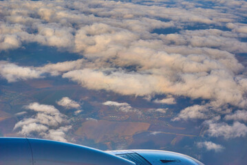 airplane in the clouds