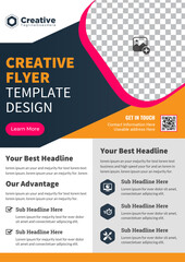 Modern And Creative brochure design, cover layout, annual report, poster, corporate flyer A4 size Template Design