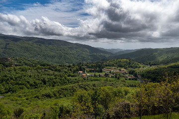 Fototapeta na wymiar Foresta Deiva - Forte Lodrino (Giovo Ligure), Savona.