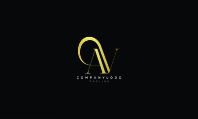 AV VA A AND V Abstract initial monogram letter alphabet logo design