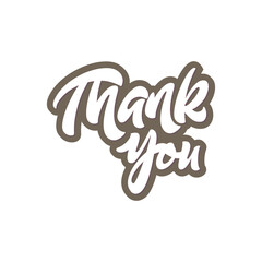 A simple thank you greeting vector image