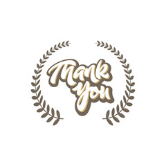 A simple thank you greeting vector image