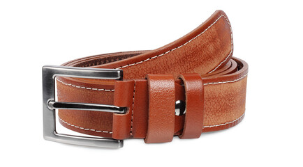 Leather belt,isolated on a white background
