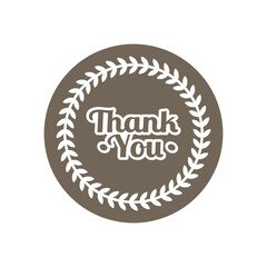 A simple thank you greeting vector image