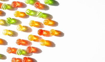 multi colored candy sugars