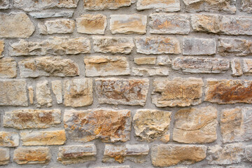 Decorative natural facing stone – sandstone, wall fragment