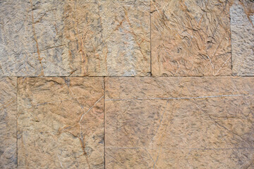 Decorative natural facing stone tiles - slate, wall fragment