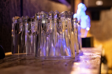 glasses in the bar