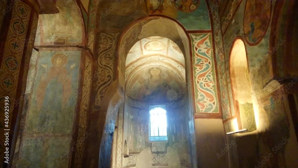 Poster Frescoed interior of medieval chapel of St Sophia Cathedral, Kyiv, Ukraine