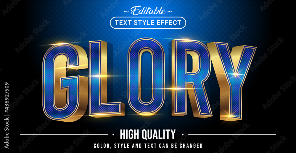 Poster Editable text style effect - Glory text style theme.