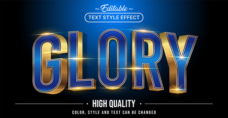 Editable text style effect - Glory text style theme. - obrazy, fototapety, plakaty