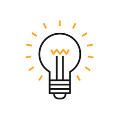 Light bulb icon on white background.