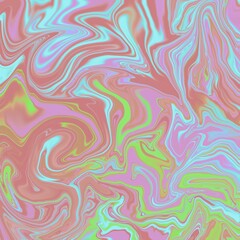 Glowing liquid dynamic flow. Trendy fluid cover design. Illustration for your design. Liquid marble design abstract painting background