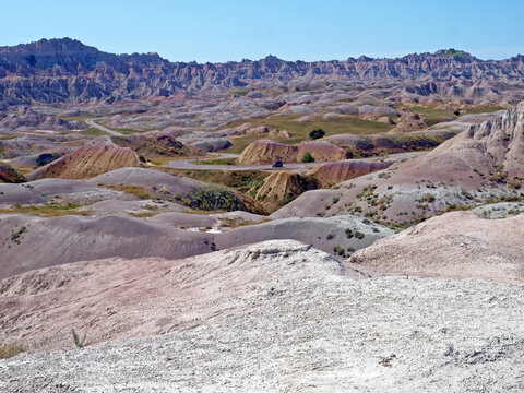 Stark beauty of the Badlands National Park near Rapids City, South Dakota, U.S.A.
