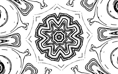 Abstract kaleidoscope background. Unique mandala design
