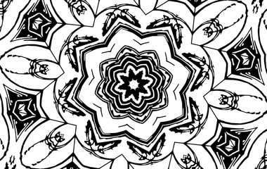 Abstract kaleidoscope background. Unique mandala design