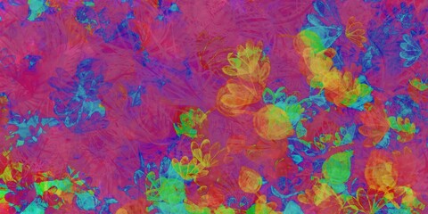 Colorful seamless pattern, Urban fashion design. Mix media abstract texture.