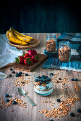 fuits and yogurt for breakfast