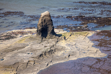 Saltwick Bay in Whitby, UK