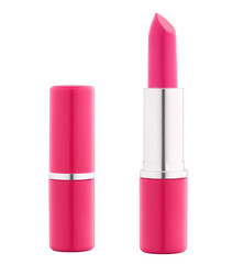Fototapeta premium Pink lipstick isolated on white background.