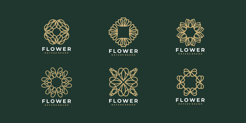 collection flower logo design Luxury