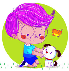 niño mascota