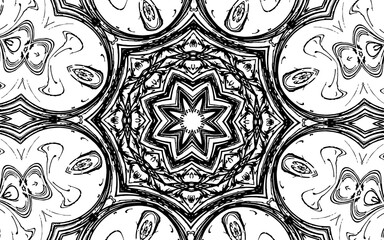 Abstract kaleidoscope background. Unique mandala design