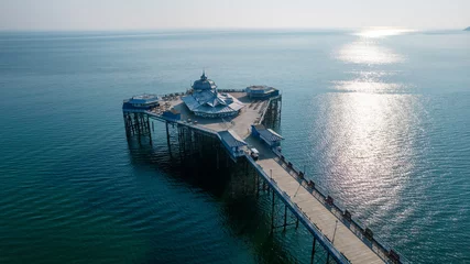 Foto op Canvas Drone photograph of the Llandudno pier © Paul